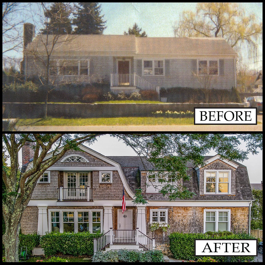 Before and after renovation by Douglas Cutler Architects
